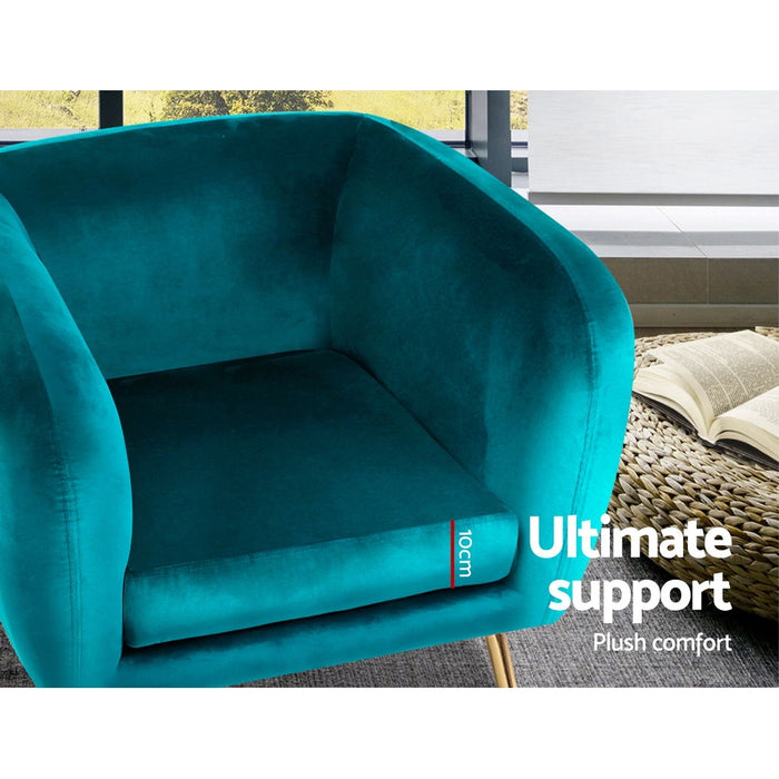 Lois Armchair Velvet Green