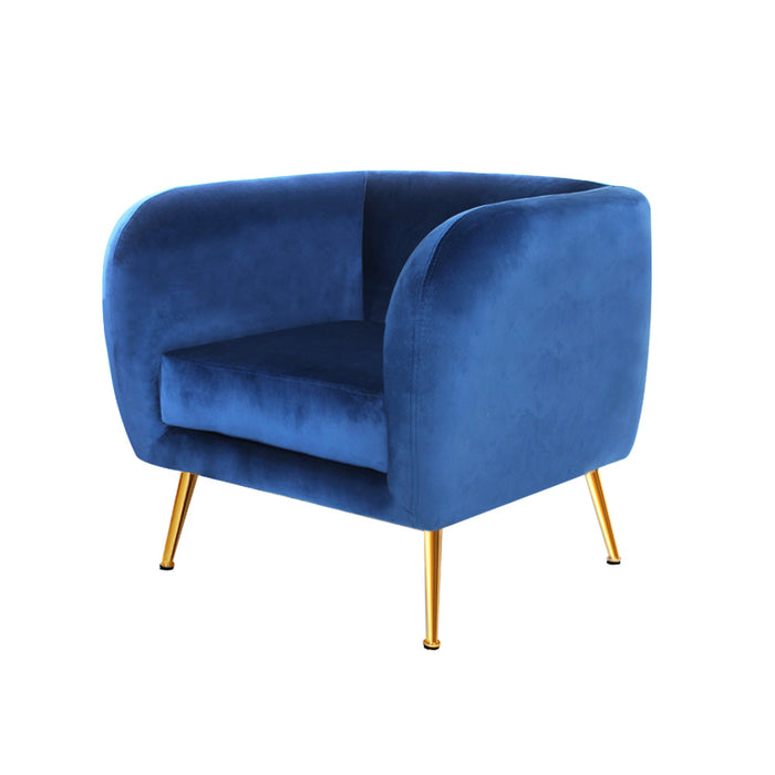 Lois Armchair Velvet Navy