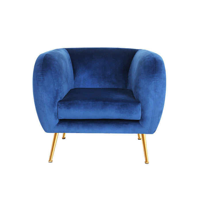 Lois Armchair Velvet Navy