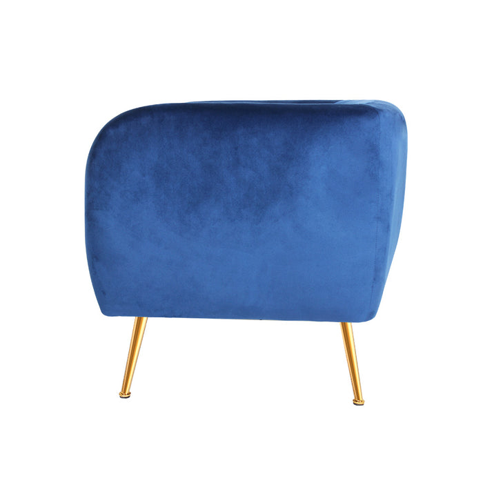 Lois Armchair Velvet Navy