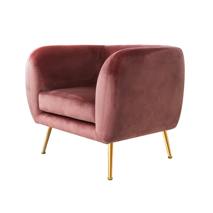 Lois Armchair Velvet Pink