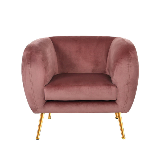 Lois Armchair Velvet Pink