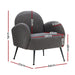 Charcoal boucle armchair