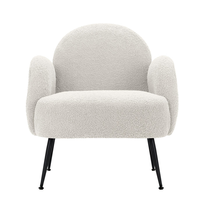 Hanes Armchair Boucle White