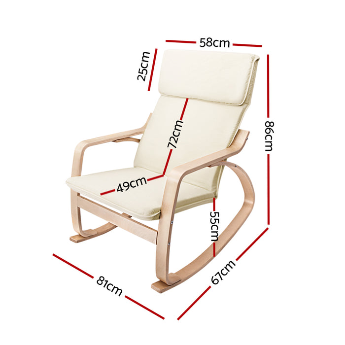 Rocking Armchair - Beige