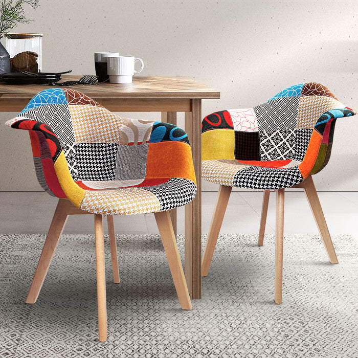 Artiss Fabric Dining Chairs (Set of 2)