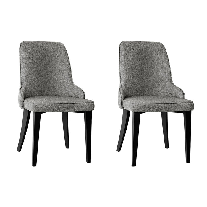 Artiss Fabric Dining Chairs ~ Grey (Set of 2)