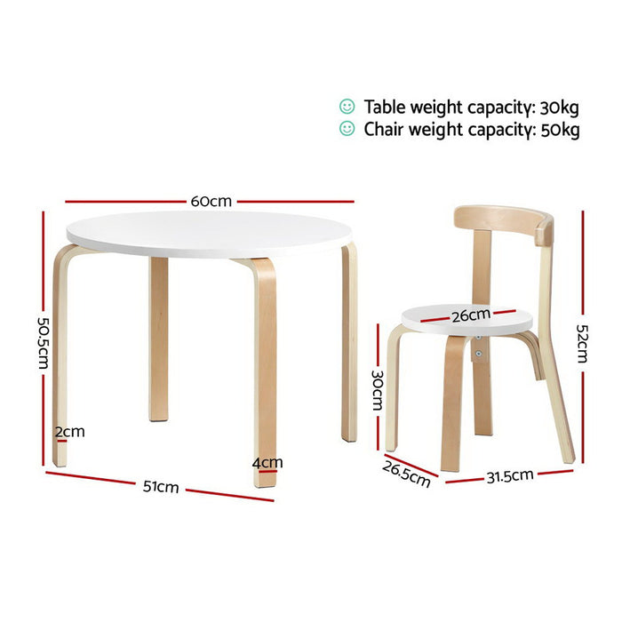 Keezi Nordic Kids Table Chair Set 3PC