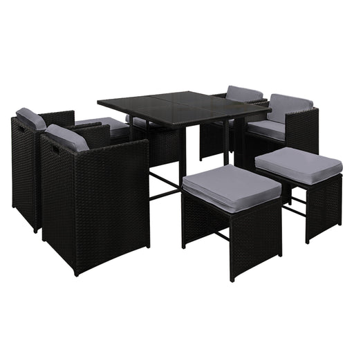 black outdoor dining chairs 