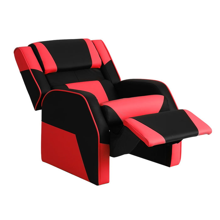 Keezi Kids Recliner Chair PU Leather Gaming Sofa Lounge Couch ~ Black & Red