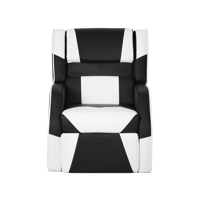 Keezi Kids Recliner Chair PU Leather Gaming Sofa Lounge Couch ~ Black & White