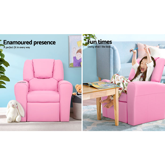 Pink  Kids Recliner Chair