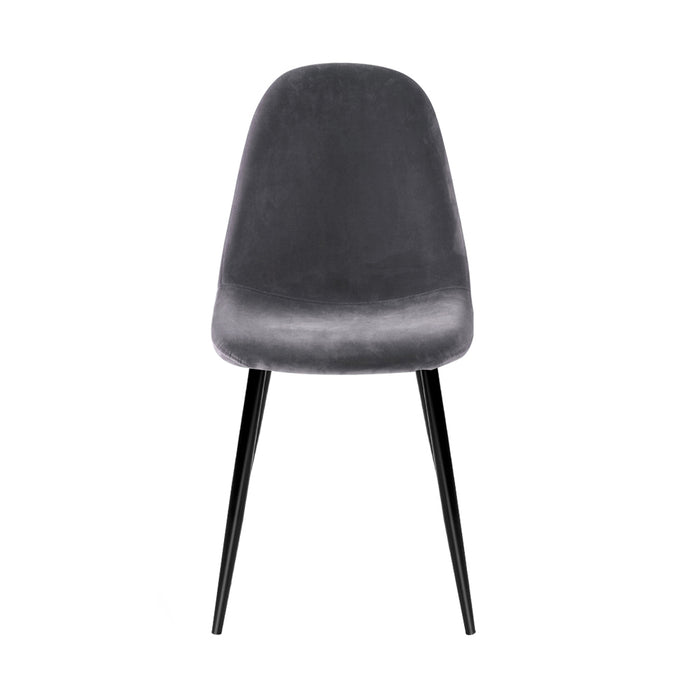 Dining Chairs Dark Grey (Set of 4)