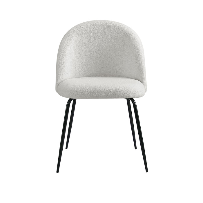 Artiss Dining Sherpa Boucle White Chair