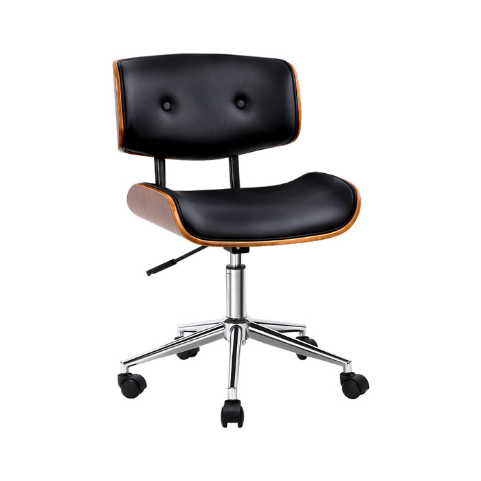 black leather desk chair 