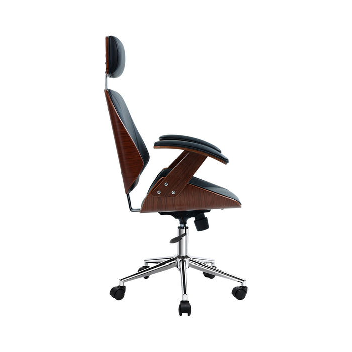 black leather office chair