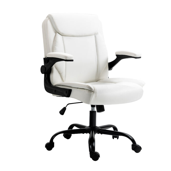 Artiss White leather office chair 