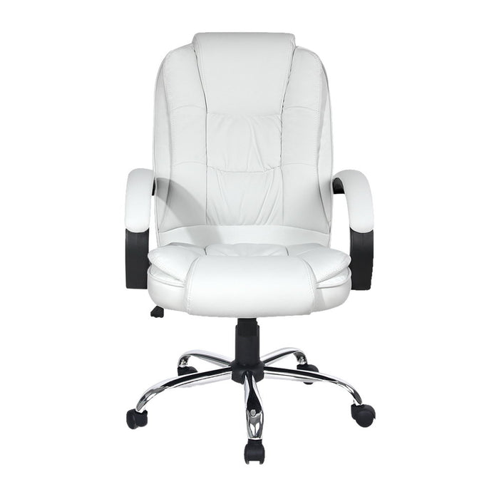 artiss office white chair