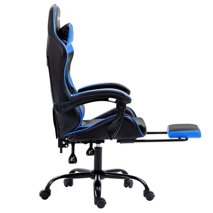 Artiss Gaming Chairs Footrest Recliner Study Work Blue