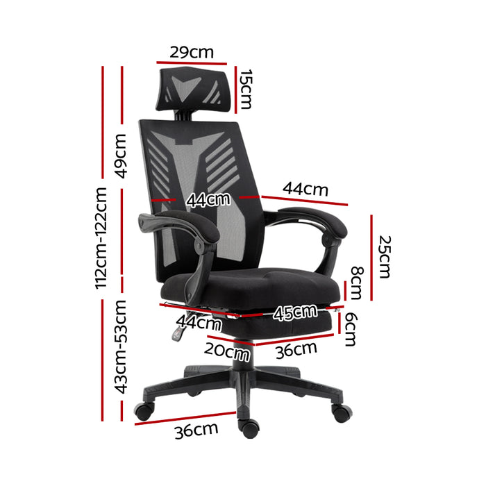 Matrix Office Chair Computer Desk Recliner Black