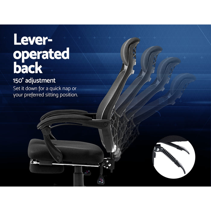 black mesh chair headrest