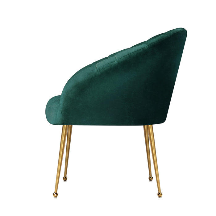 Eloise Accent Armchair Velvet Green