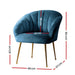 blue armchair