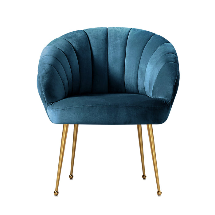 Eloise Accent Armchair Velvet Navy Blue