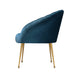 blue armchair