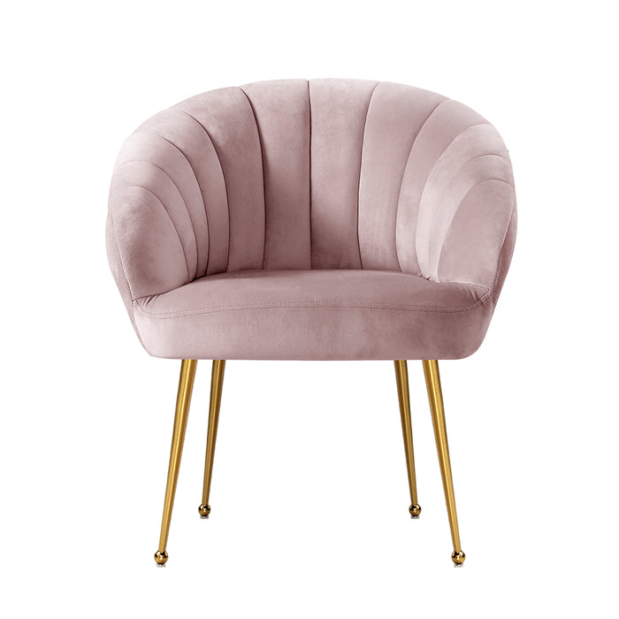 Eloise Accent Armchair Velvet Pink