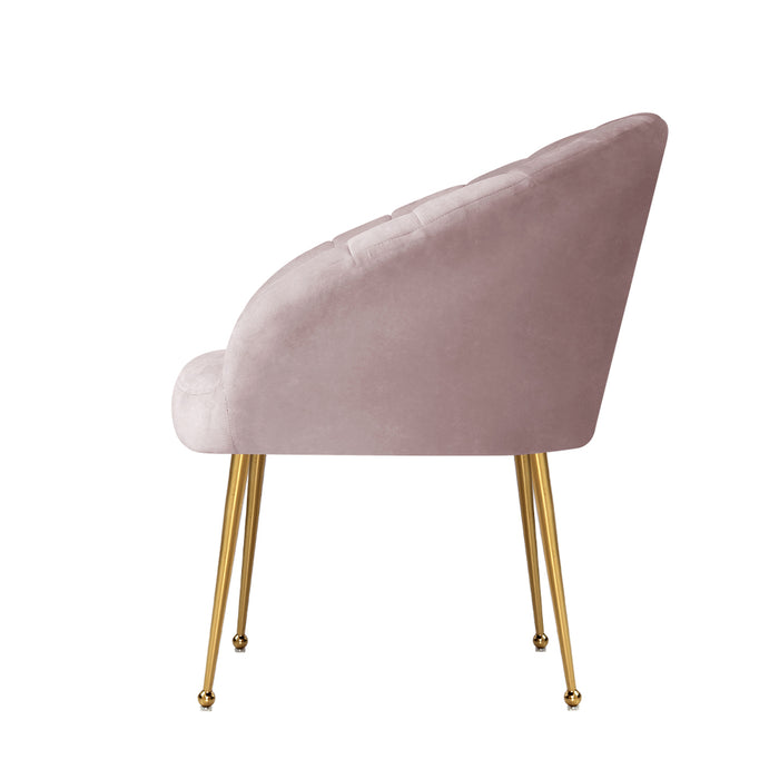 Eloise Accent Armchair Velvet Pink