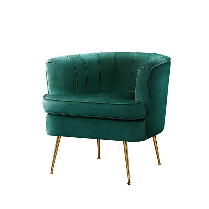 Norvia Armchair Green Velvet