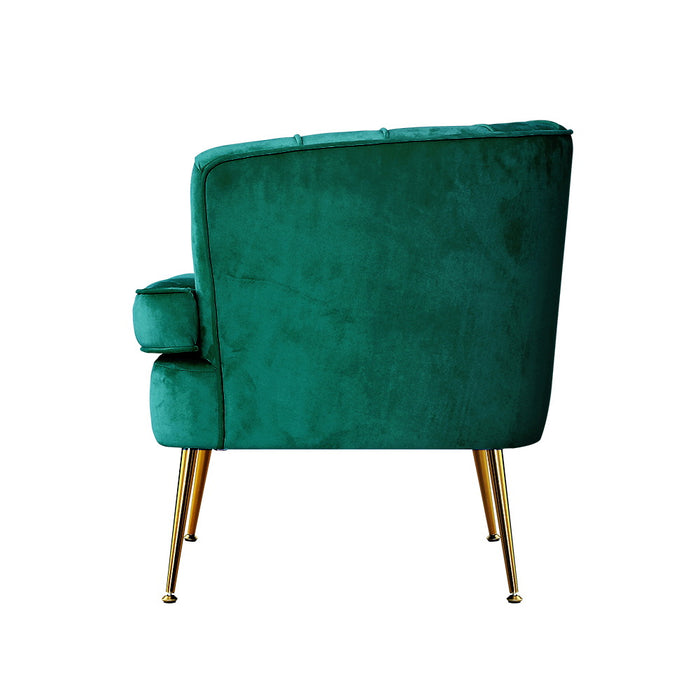 Norvia Armchair Green Velvet