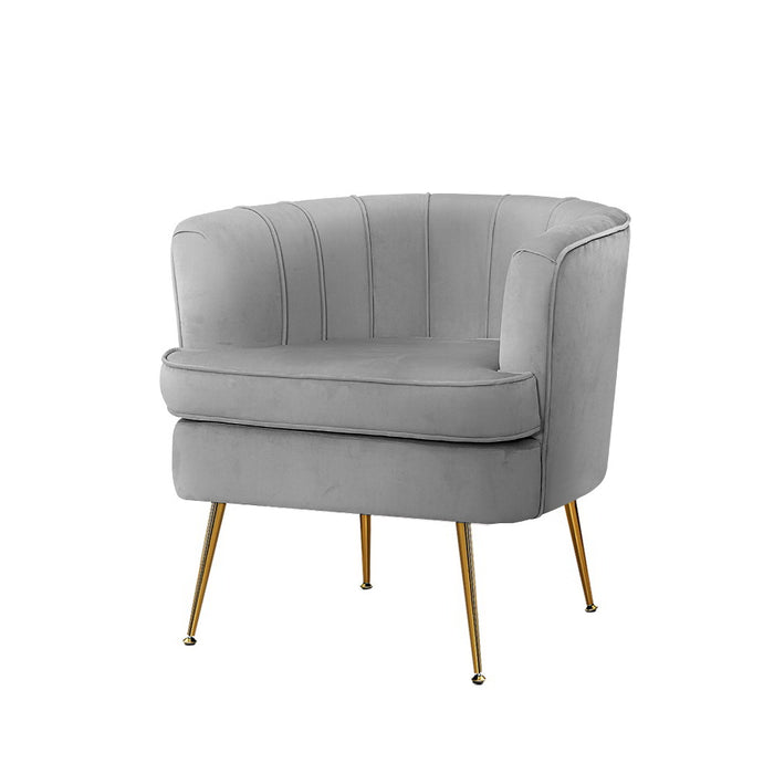 Norvia Armchair Grey Velvet