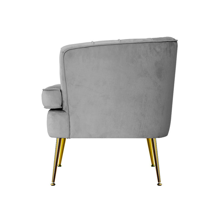 Norvia Armchair Grey Velvet