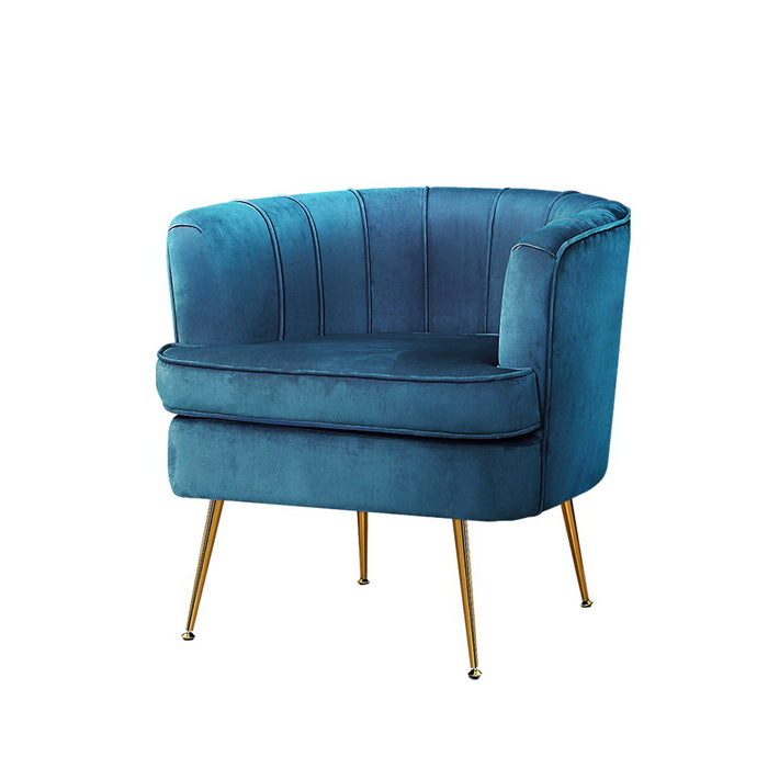 Norvia Armchair Navy Blue Velvet