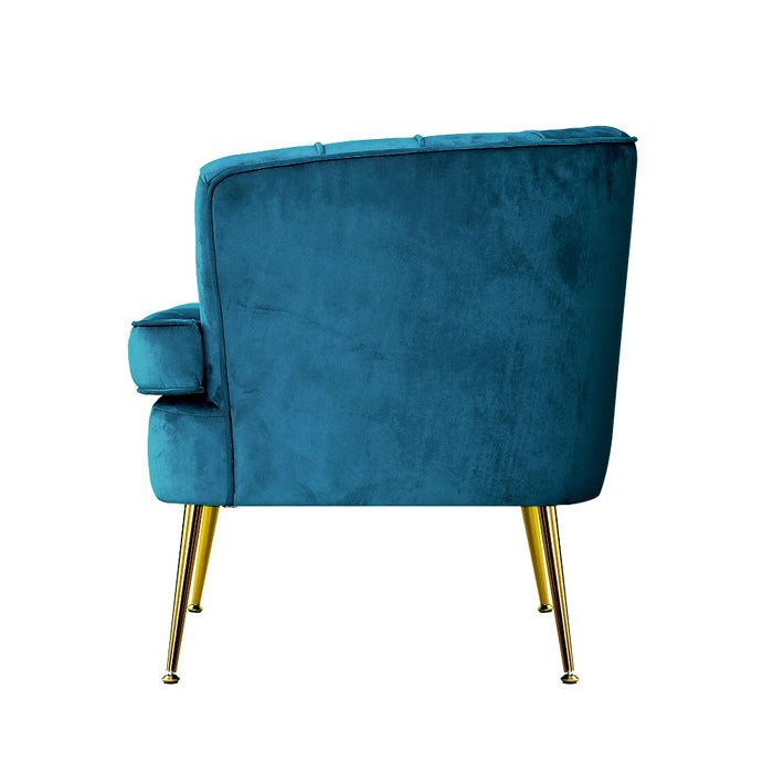 Norvia Armchair Navy Blue Velvet