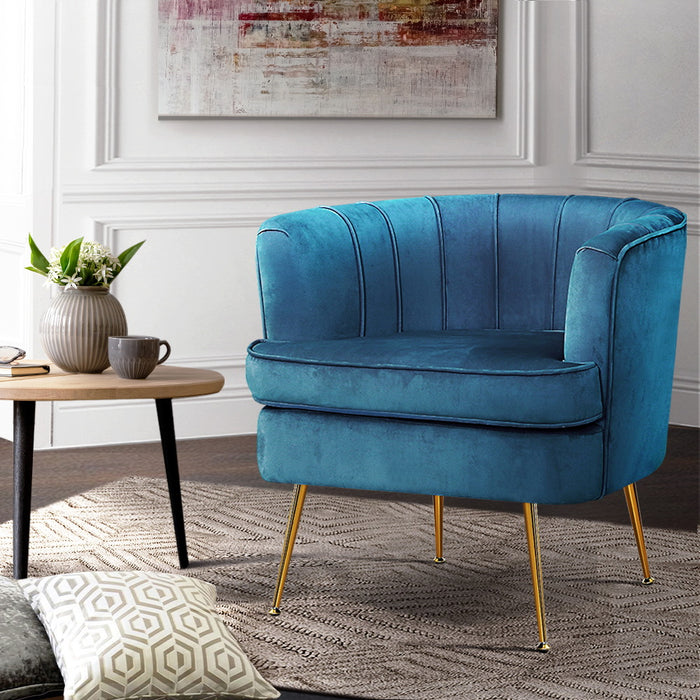 Norvia Armchair Navy Blue Velvet