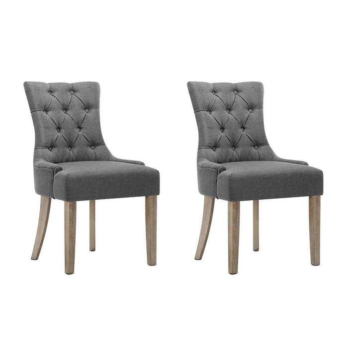 Artiss Dining Chair CAYES French Provincial  (Set of 2) Grey