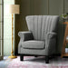 Grey fabric armchair 