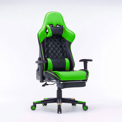 Reclining leather gaming chair 