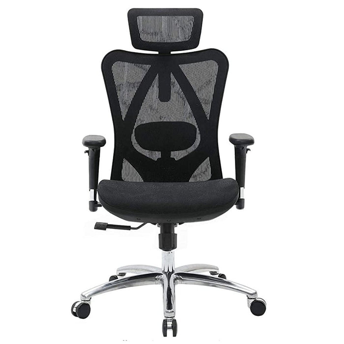 SIHOO M57 Ergonomic Office Chair with Built-in Footrest (Black