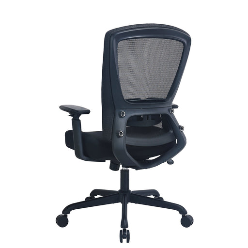 black office chair with wheels