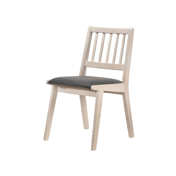 Harriette White Washed Oak Finish Dining Chair Set of 2